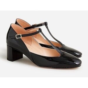 J Crew Millie T-strap heels in patent leather BT875